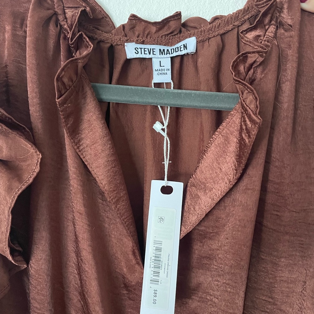 Steve Madden Rust Ruffle Dress - Picture 4 of 6